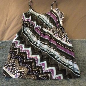 Real, Black & Purple Print Dress