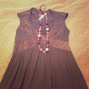 **SOLD BNDLD**Cute brown boutique dress