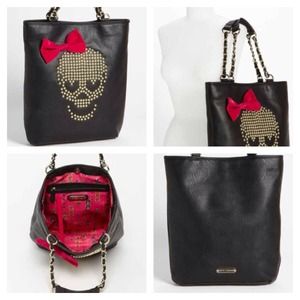 Brand New Betsey Johnson 'Skull Stud' Tote
