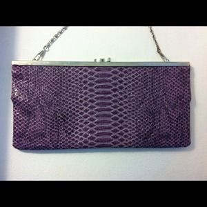 Purple snakeskin clutch-Reduced!