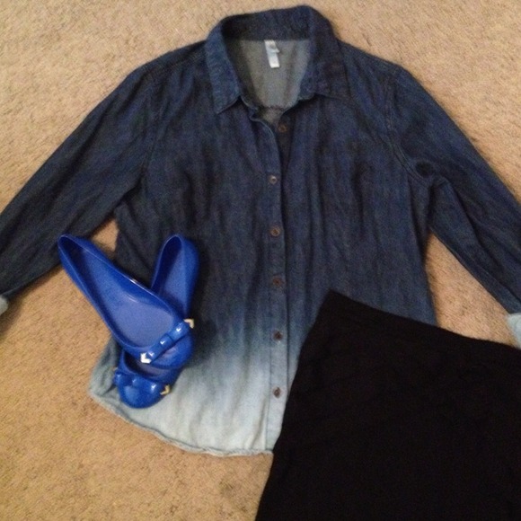 Ombré denim shirt