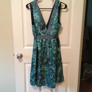 H&M Peacock print dress