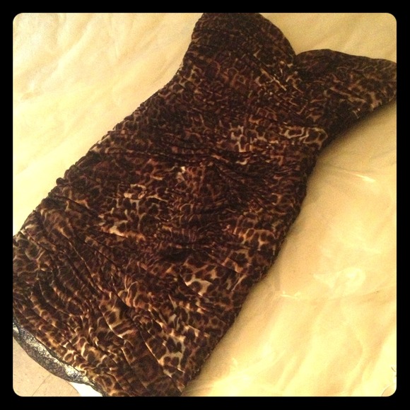 BCBG Maxazria leopard print dress size 12
