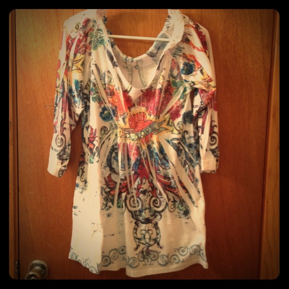 Love Shirt Multi Color! Soo Cute(: Size Large!
