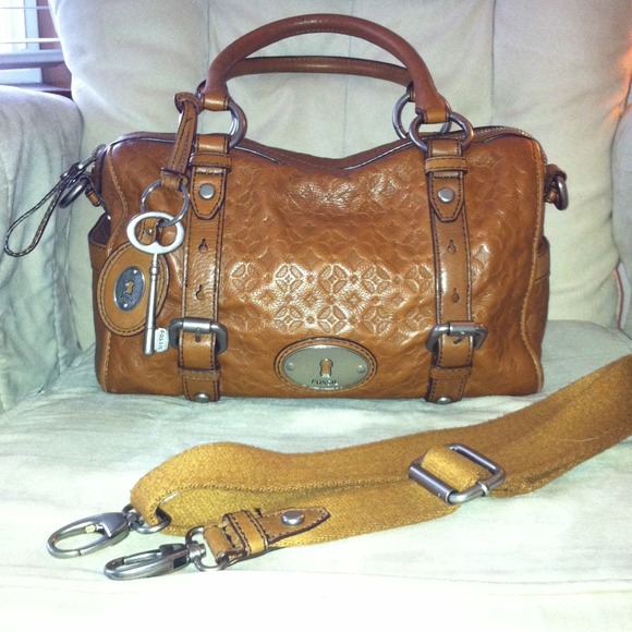 Fossil Maddox Satchel, Embossed Leather