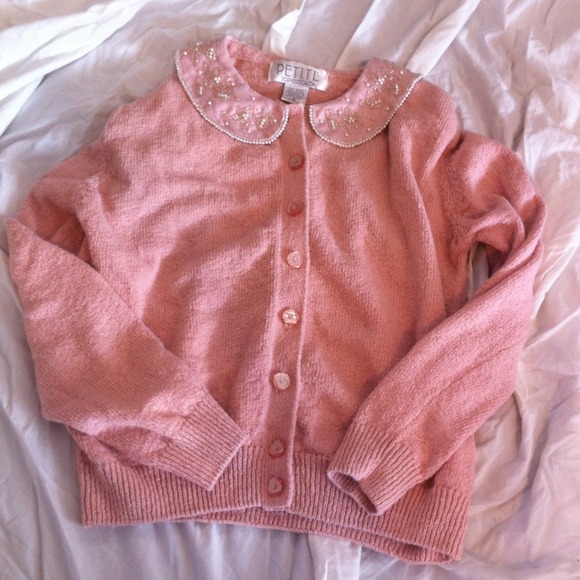 Reserved! Pearl Collar Cardigan