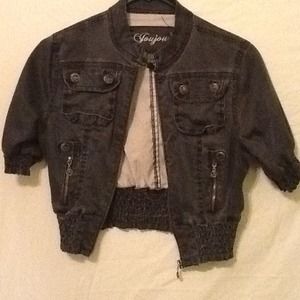 Black denim jacket