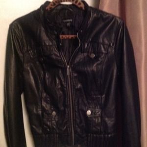 Black leather jacket