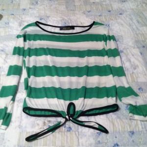 Green stripe shirt