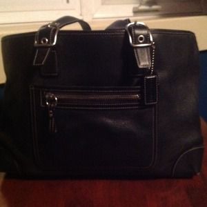 Small black Coach tote