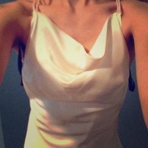 Long white/ivory formal backless dress