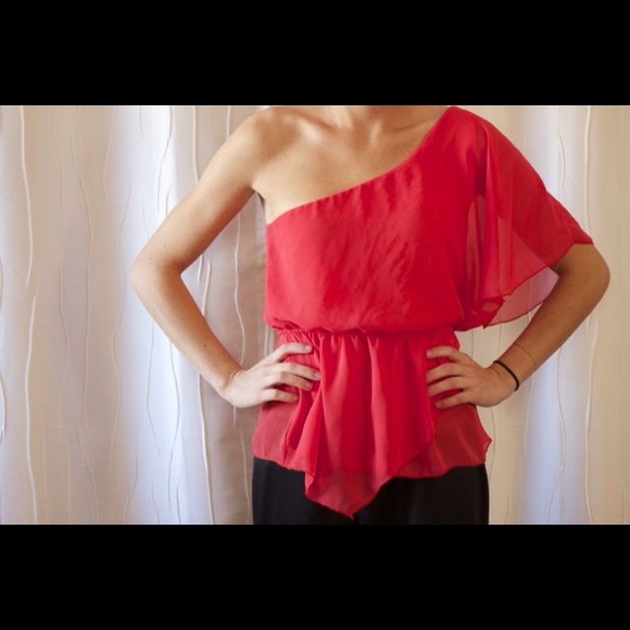 Coral off the shoulder top