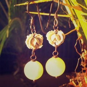 Beautiful flower earrings