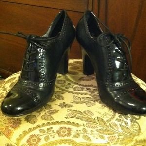 Oxford lace up heels