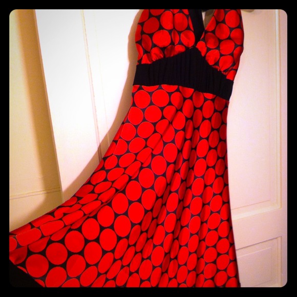 🎀SOLD🎀 Red and Black Halter Dress