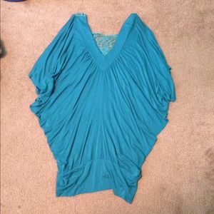 Beautiful Teal shirt with lace back