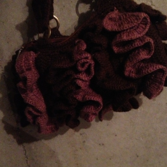 Brown & pink purse