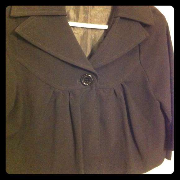 Crop black dress jacket