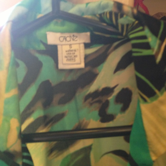 Cache silk button down blouse. - Picture 2 of 3