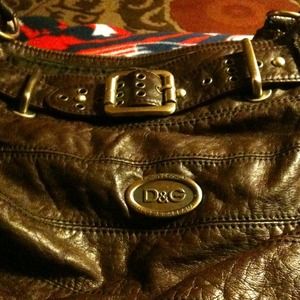 Brown leather Dolce & Gabbana large bag