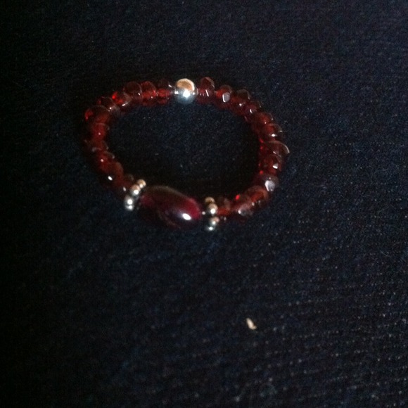 Authentic garnet infinity ring