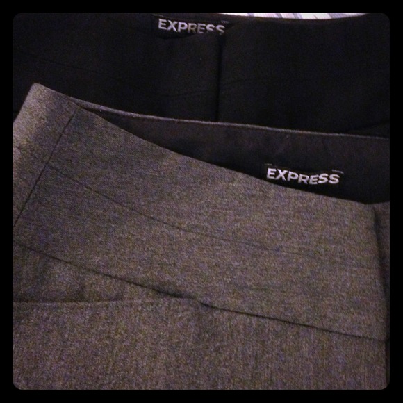 Express Editor Pants Size 2S - Black and Gray