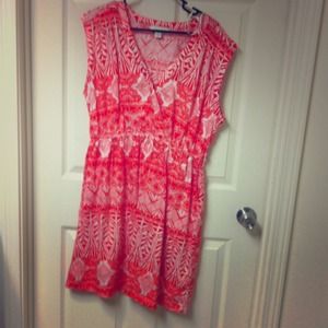 💢RESERVED💢 Orange printed sleeveless dress