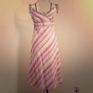 J. Crew Dresses & Skirts - Pink and Beige striped Sundress J. Crew Dresses & Skirts - Pink and Beige striped Sundress