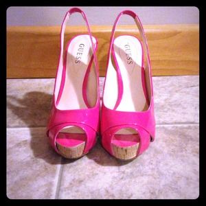 Guess pink heels