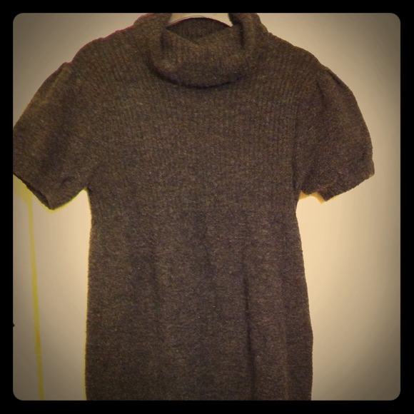 Gray sweater dress