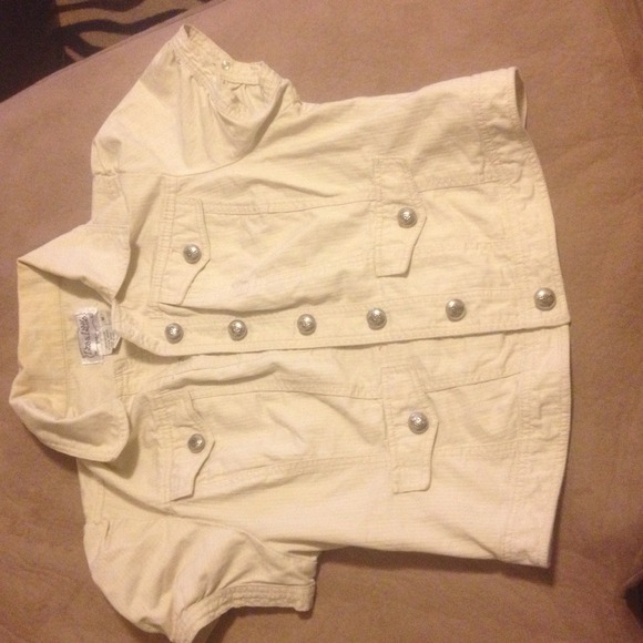 Beige denim jacked