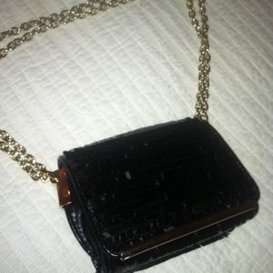 Traded, SOLD:::Ivanka Trump Black Sequin Clutch