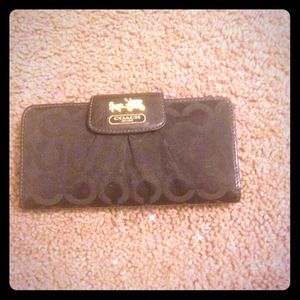 Coach black and lavender wallet