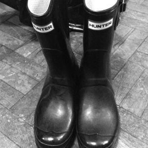 Hunter Black Short Rain Boots