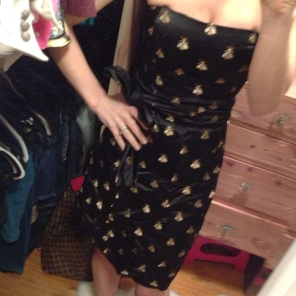 Molly B adorable bee strapless dress