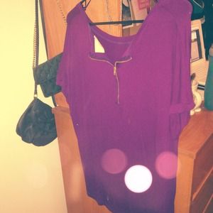 ZARA Short sleeved top with back zipper