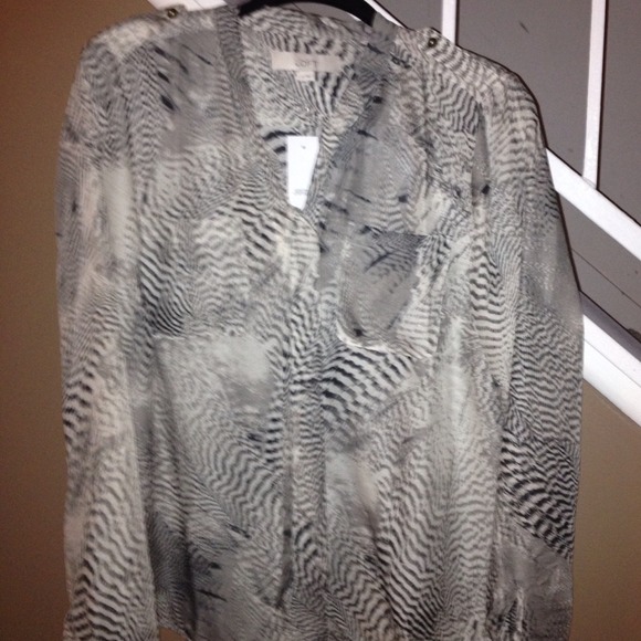 LOFT animal print blouse