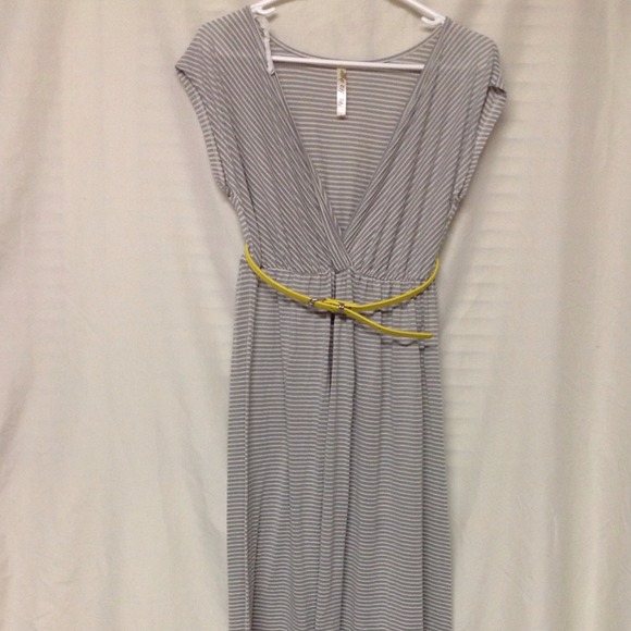 **SOLD** Floor-Length Gray/White Dress