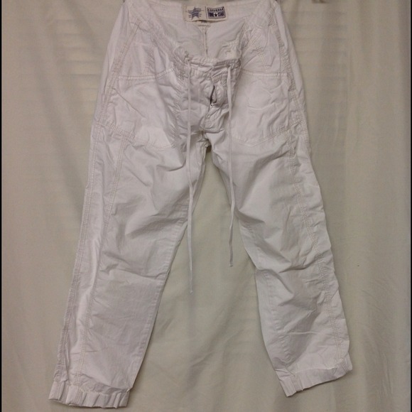 White Cotton Converse Capris