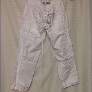 White Cotton Converse Capris