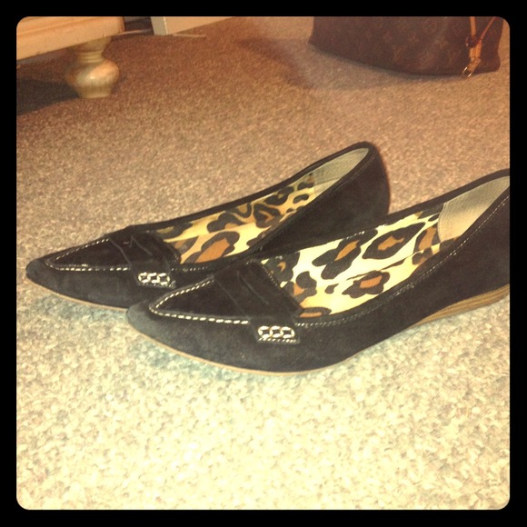 Jessica Simpson black suede flats.