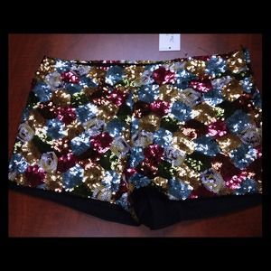 REDUCED Multicolored Sequin Shorts - S M L