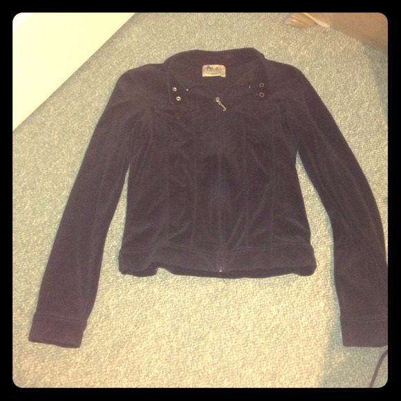 Juicy Couture black vellore zip up. Looks new