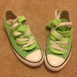 Neon green converse