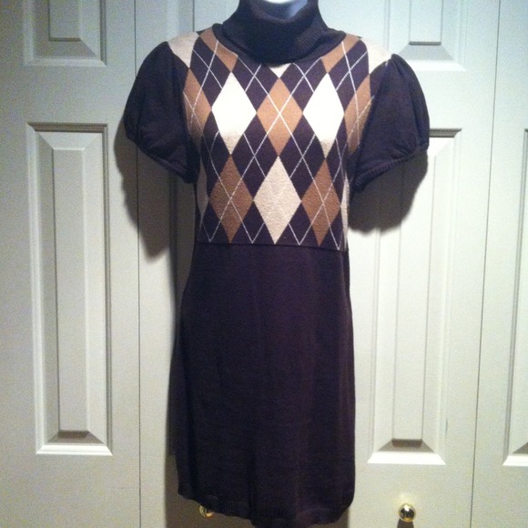 Argyle sweater dress