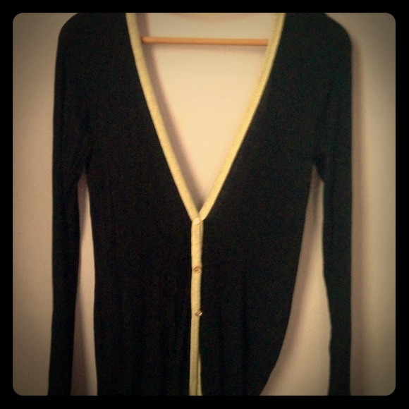 ✨Sold✨ Black cardigan with gold trim