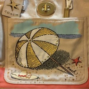 🐚Coach Authentic beach themed tote