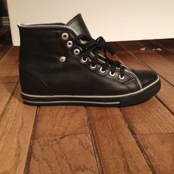 Black leather shoes!