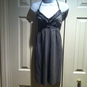 Charcoal halter dress