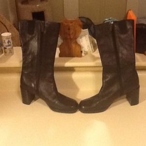 Leather High Heel Boot's Woman